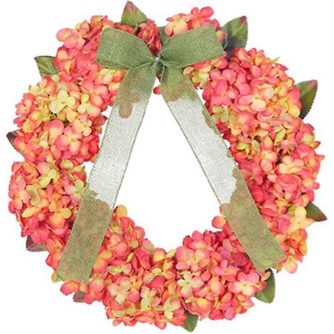 (35 Cm, Ruban, Guirlande D'hortensia) Couronne De Nol Pour Porte, Couronne De Nol, Dcoration De Nol, Couronne Artificielle,  Suspendre, Dcoration
