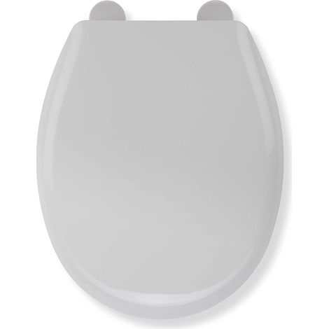 Croydex White Oval Toilet Seat with Adjustable Hinges & Anti-Bacterial - Canada (1/5)