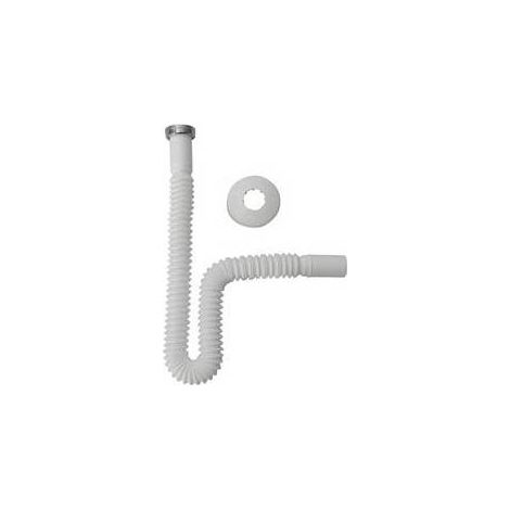 TUYAU EXTENSIBLE POUR SIFONNES AVEC ROSACE DE TYPE LUX Dimensions : 1"1/2