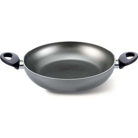 Tegame Bombato 2 Maniglie Ø28 cm Antiaderente Rivestimento in Ecotitan Induzione Silex Grigio (1/4)