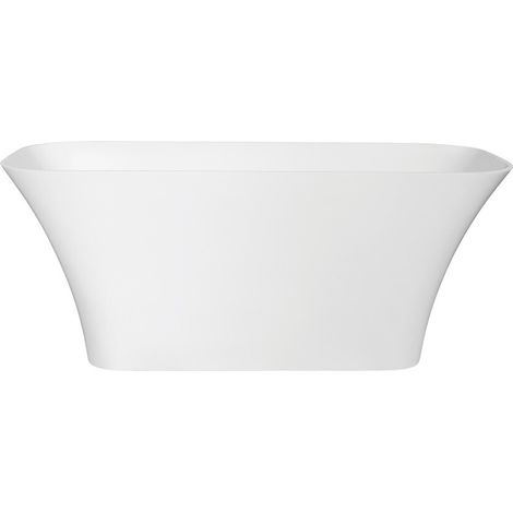 Baignoire îlot blanc mat avec bonde dorée ASSOS 160x70 (1/3)