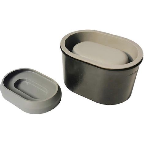 Betonblumentopf mit Deckel, ovale Epoxidharzform für Untersetzer, Silikonform für Bastelarbeiten und Dekorationen.