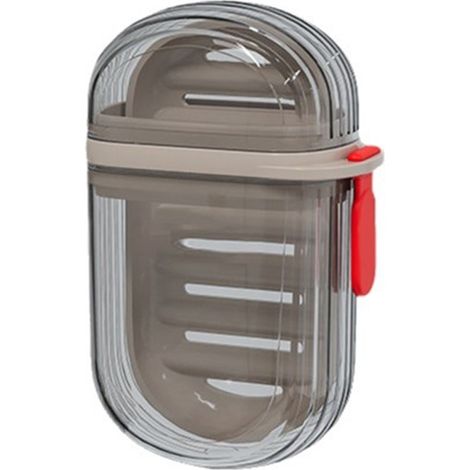 Lot de 2 porte-savon, étui plastique étanche avec couvercle, format compact pour voyage, camping, salle de bain, école(Q3 : Nouveaux produits pour le mois d'août) (1/5)