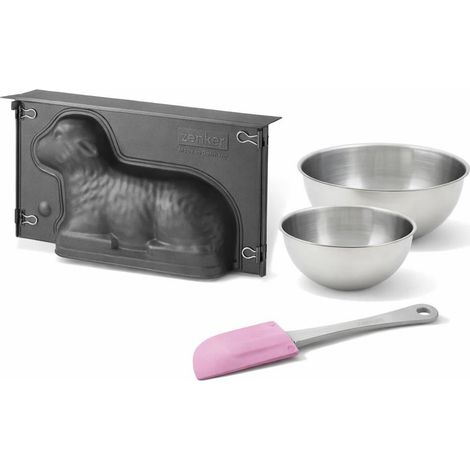 Set de 4 ustensiles de pâtisserie moule à gâteaux 2 bols et spatule pâtisserie Pâques Pâques Zenker Pâques (1/5)