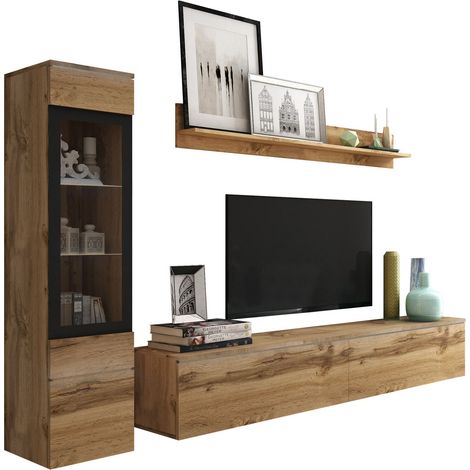 Conjunto de salón Mirfivo 100, Roble wotan