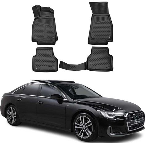 OMAC 3D Tapis de Sol pour Audi A6 C8 Berline Break Allroad 18-25 TPE Noir 4Pcs (1/5)