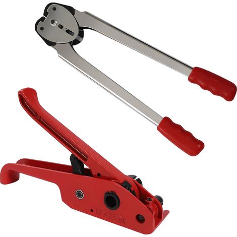 Kit de correas, resistencia a la tracción de 1000 N, resistencia máxima a la rotura de 40 kg, color rojo. (1/2)
