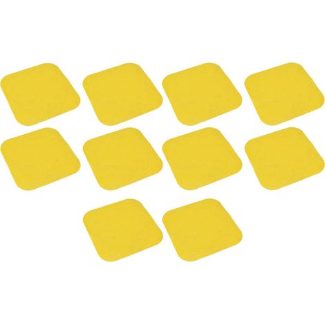 10 Marqueurs d'Entraînement Carrés 23cm en Polypropylène pour Football - Jaune Vif pour Exercices de Rapidité en Extérieur (1/5)