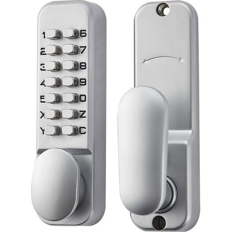Cerradura para puerta exterior，Cerradura inteligente，Cerradura inteligente con protección por contraseña，Cerradura por código (1/5)