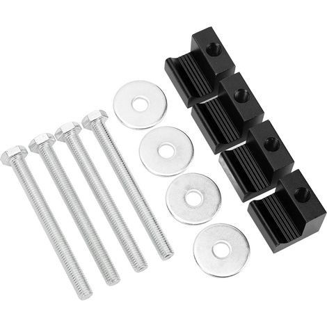 Kit d'outils de 4 pièces pour pick-up, kit de fixation de crochet en J, accessoires universels en aluminium et acier inoxydable, noir (1/5)