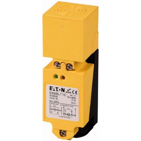 Détecteur de proximité inductif 1F+1O Sn 20mm 2L 35-250VAC carré 40 matière isolante borne à EATON E55BLT1D
