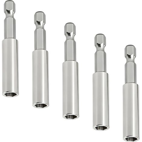 5 Pièces 1/4" Porte-embouts Magnétiques, 60 mm Porte Embout Visseuse (1/5)