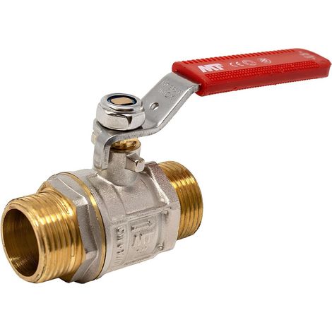 Vanne Bs M-m Laiton Lev.plat Rouge 1''