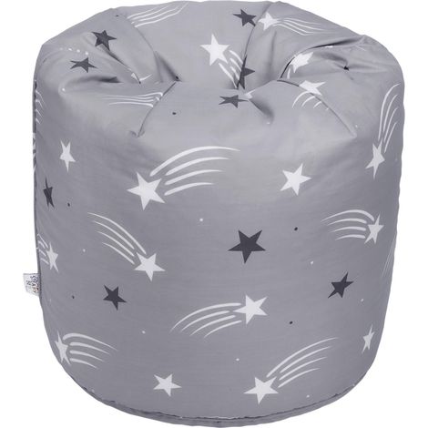 Ready Steady Bed - Pouf per bambini per rilassarsi, Pouf a sacco per bambini per sale giochi e salotti, 50x50 cm Poltrona pouf per bambini con maniglia per il trasporto - Stelle cadenti (1/5)