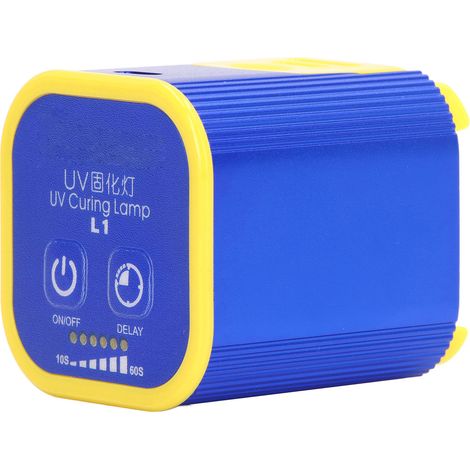 Lampe UV LED 395-400nm Type C 5V pour durcissement résine colle modèle L1 5-7W timer 30-60s 51x51x57mm réparation inspection (1/5)