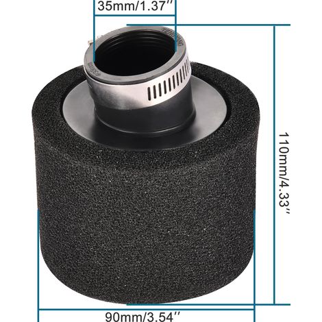 Schwamm-Luftfilter, geeignet für Offroad-Motorräder und ATVs, schwarz: 35 mm Biegung. (1/4)
