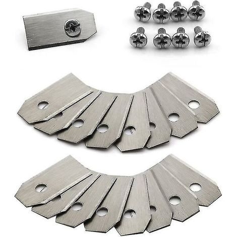 Lame de couteau en titane 30 pièces pour Husqvarna Automower, Gardena, Meec Silver (1/5)