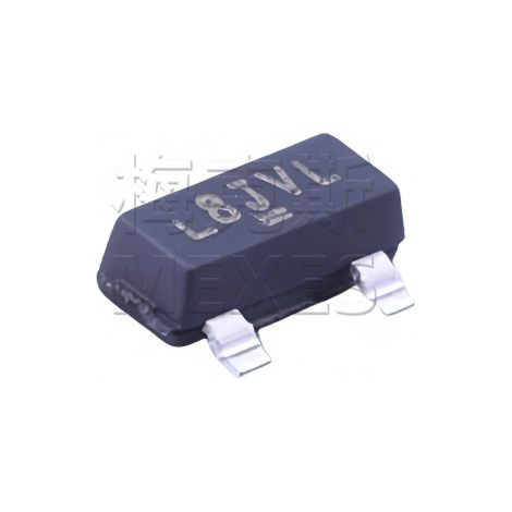 Vishay SI2308BDS-T1-GE3, silkscreened L8, SOT-23-3, N-channel surface mount MOSFET chip 60V/1.9A, electronic component, 5 units shipped.