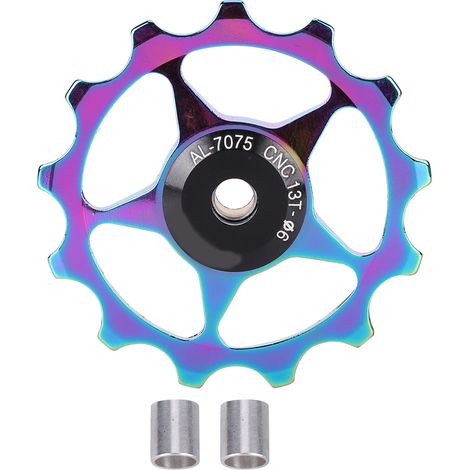 Poulie de dérailleur arrière en alliage d'aluminium pour VTT, 13T, accessoire vélo coloré (1/5)