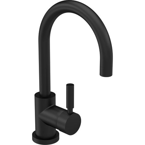 Hudson Reed Tec Lever Matt Black Side Action Mono Basin Mixer Tap - PN480 (1/4)