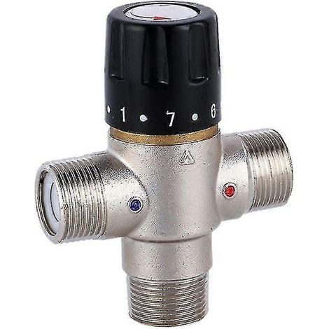 Vanne de mélange thermostatique 3/4" DN20 pour chauffe-eau solaire, vanne de pression de tuyau TMV (1/5)