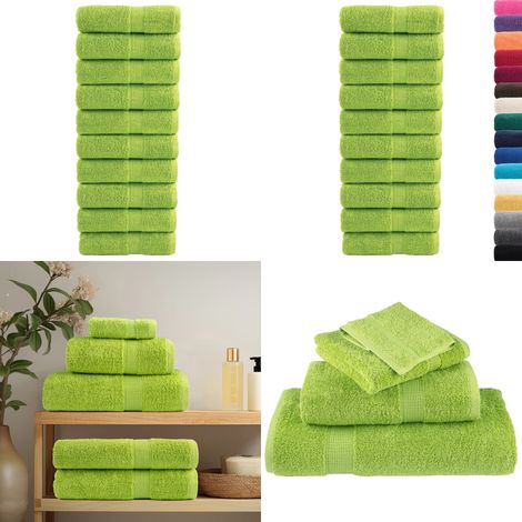 Premium-Gästetücher SOLUND 10 Stk. Apfelgrün 30x50 cm 600 g/m² - Baumwolltuch - Handtuch (1/5)