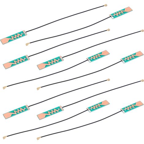 Lot de 10 antennes PCB internes GSM 4DBI avec interface IPEX et câble RG1.13, pour stabilisation du signal. (1/5)