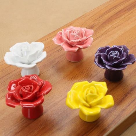 Boutons d'armoire 6pcs Prime Beaux boutons de tiroirs délicats pour la chambre poignee de meuble - bouton de meuble quincaillerie (1/4)
