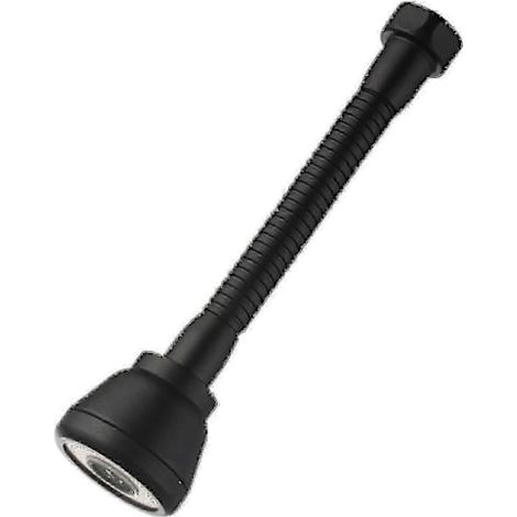 Robinet pivotant à 360° compatible avec poignée longue, robinet de cuisine anti-éclaboussures à 3 jets, économie d'eau, tête de robinet en cuivre noir (longue). (1/5)