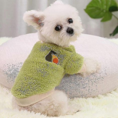 Pull en polaire pour chien ou chat, manteau chaud pour chiot, vêtements pour petits chiens (Yorkshire, Chihuahua, vert, 1 pièce) (1/2)