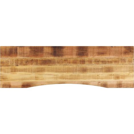 Schreibtischplatte mit Aussparung 160x50x2,5cm Massivholz Mango