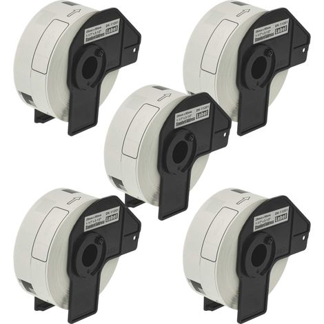 vhbw 5x Label Roll with Holder 29mm x 90mm (400 Label) compatible with Brother PT QL-500, QL-500A Label Maker - Premium (1/5)