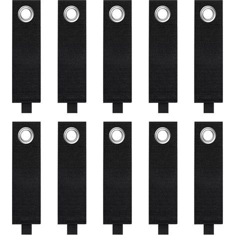 10PCS Organisateur Support Rallonge, Sangles Rangement d'extension Robustes Sangles Câble à Boucle à Crochet Portables avec Œillet pour le Stockage de Câbles de Cordes de Tuyau d'arrosage (1/5)