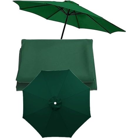 Fundas de repuesto de tela para sombrilla de patio, 6 varillas, 8 varillas (Beige, 300 cm/10 pies, 6 varillas) (Beige, 300 cm/10 pies, 8 varillas)