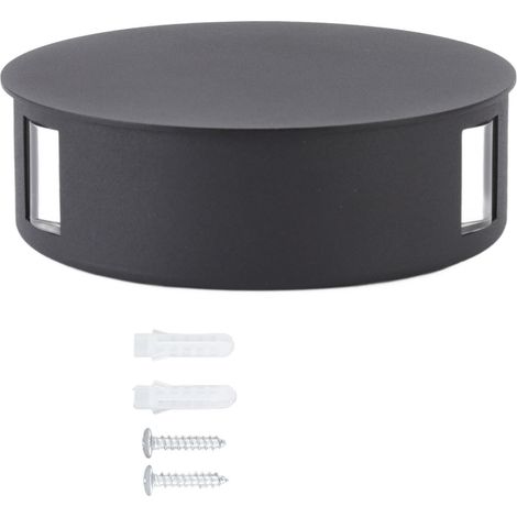 Applique murale ronde en alliage d'aluminium, 3 faisceaux, style moderne, pour salle à manger, AC85-265V, 9W, noir (1/5)