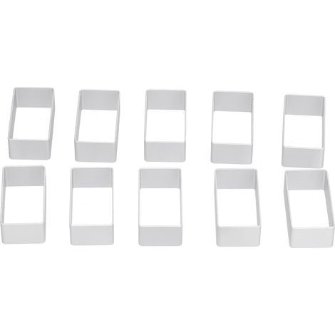 10-teiliges Mondkuchen-Formenset aus Edelstahl, Ausstechform, DIY-Backformset, großes rechteckiges (1/5)