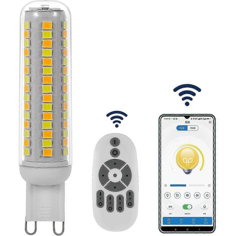 Ampoule connectée G9 à 94 LED avec télécommande sans fil et contrôleur AC220-240V (1/4)