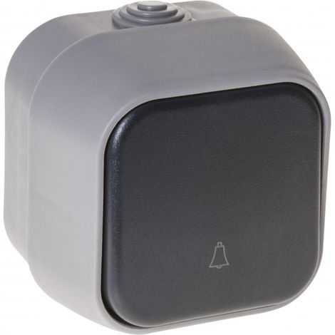Türklingel Taster bert Serie ip54 grau 7x7x5 cm