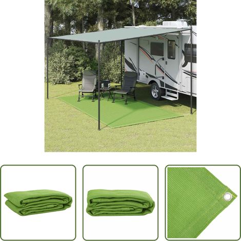 Tapis de terrasse - Tapis de tente vert clair 250x350 cm PEHD (1/5)