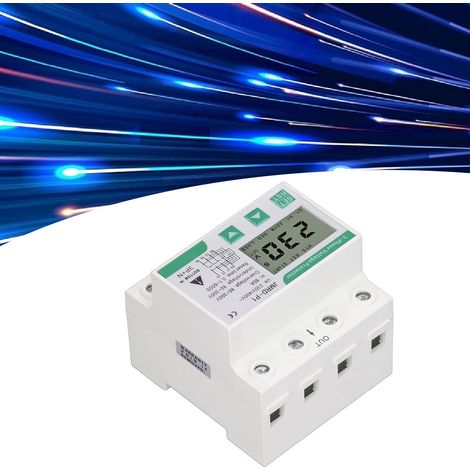 Dreiphasig, vieradrig, 80 A Überspannungs- und Unterspannungsschutz, mit einstellbarem LCD-Display, automatischer Rückstellung, 230/400 V AC, DIN-Schienenmontage (1/5)