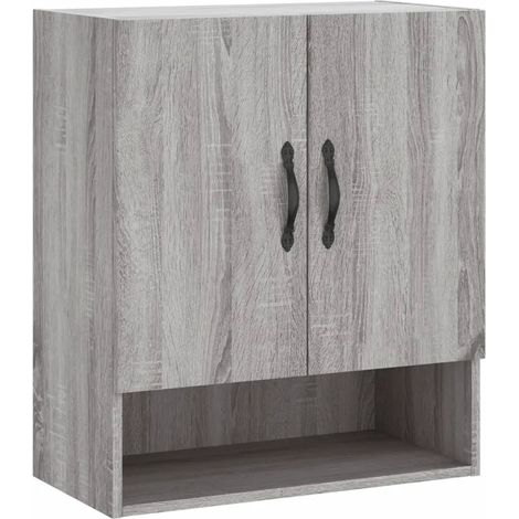 Armario mural práctico para almacenamiento decorativo 60 x 31 x 70 cm fabricado en madera de ingeniería Sonoma gris 020048764 (1/5)