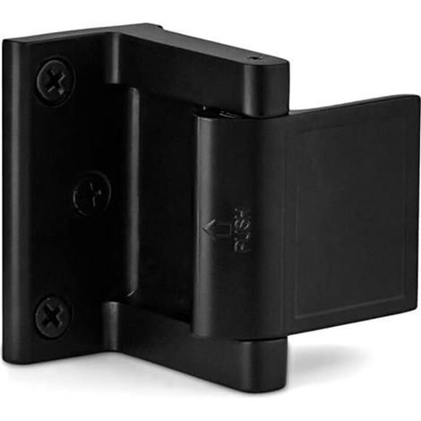Serrure de porte en fer noir pour une confidentialité accrue, serrure de sécurité extra robuste pour la maison (1/4)