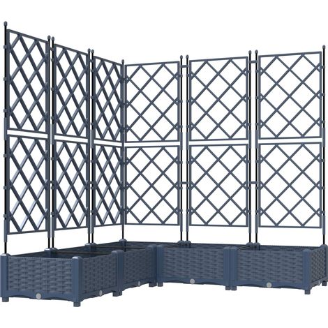 Maison Exclusive - Vaso da giardino 5 pcs Grigio 120 x 120 x 125,5 cm Plastica