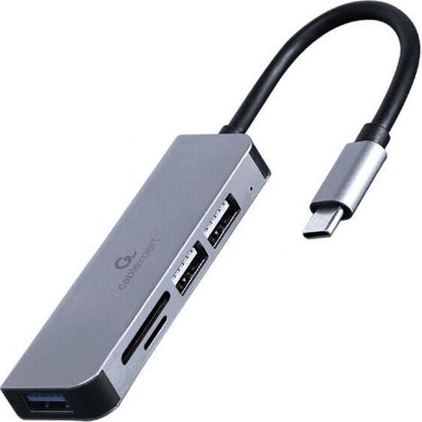HUB USB TIPO-C DE 3 PUERTOS USB 3.1 Y USB 2.0 CON LECTOR DE TARJETAS (1/2)
