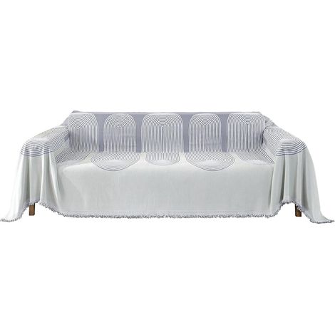 Sofabezug, 180×150CM, Sofaschoner, Dicker Sofaüberwurf, Vier-Jahreszeiten-Universalbezug, Wohnkultur, Für Wohnzimmer, Hellgrau-Bogen