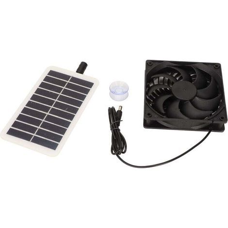 Jeffergarden Ventilateur d'extraction de panneau d'énergie solaire 15W élimination des odeurs à économie d'énergie extracteur d'air à énergie solaire Portable pour les maisons d'animaux de comp (1/4)