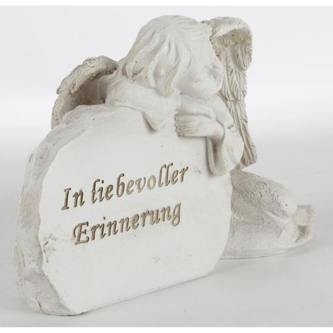12x Grab-Engel schlafend Grabschmuck Gedenken Dekoration RIP Friedhof Trauer Set (1/4)