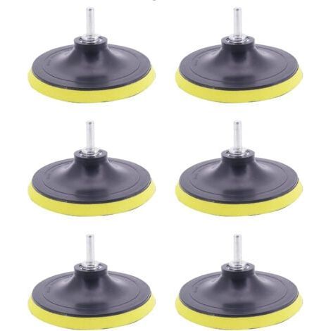 Lot de 6 Plateaux de Ponçage 100mm Disques Abrasifs Assiette de Ponçage avec Filetage M14 Fermeture Auto-agrippante Plaque de Support de Ponçage Polissage pour Perceuse Meuleuse d'angle (1/5)