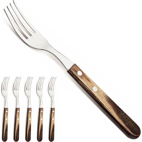 Set de fourchettes à steak GAUCHO - 6 pcs - marron - Finedine (1/3)