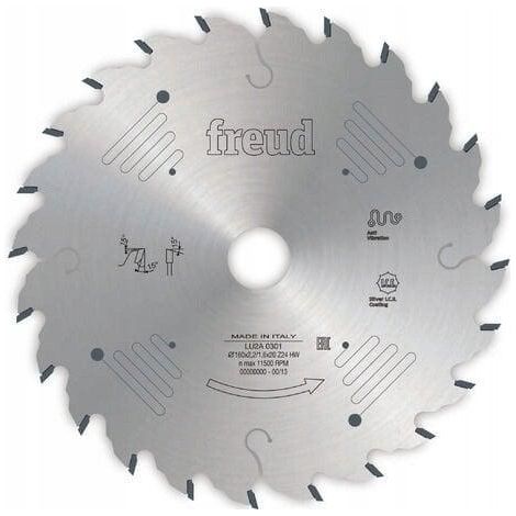 Lame pour panneaux en bois/contreplaqués FREUD - Ø160 2,2/1,6 AL20 Z24 BA - F03FS09233 -LU2A 0301 (1/3)